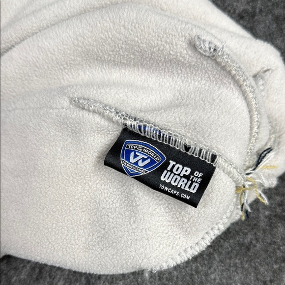 Top of the World Cream and Gray Knit Hat with Tassels - Picture 2 of 2